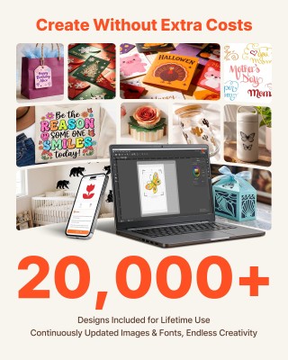 VEVOR Αποκοπτικό Βινυλίου 305mm με Οθόνη Αφής και 5.000+ Ενσωματωμέ...