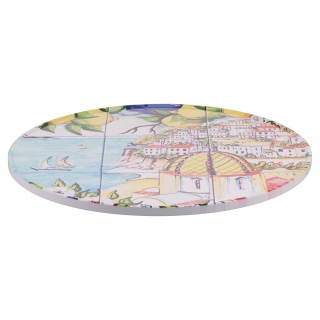 Galileo Πιάτο PizzaPortata σε γκρες 33,5 εκ με μεσογειακό διάκοσμο ... Galileo Πιάτο PizzaPortata σε γκρες 33,5 εκ με μεσογειακό διάκοσμο ...