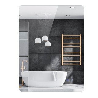 Costway Ορθογώνιος Καθρέφτης 80 x 60 εκ με LED Φωτισμό - Επιτοίχιος...