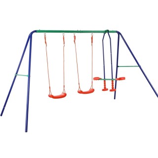 BAKAJI  Κούνια Κήπου για Παιδιά Τετράθεσια με Αλογάκι για Εξωτερικό...