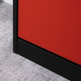 BAKAJI Ντουλάπα παπουτσιών 4 φύλλων με ράφια διπλού βάθους κόκκινη... BAKAJI Ντουλάπα παπουτσιών 4 φύλλων με ράφια διπλού βάθους κόκκινη...