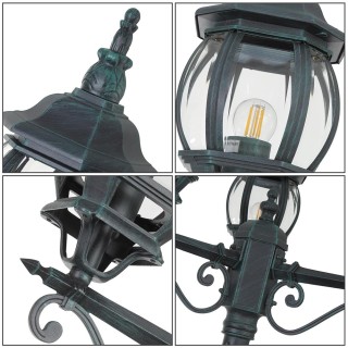 BAKAJI  Κλασικό Βικτωριανό Φανάρι Κήπου με 3 Φανάρια από Αλουμίνιο ...