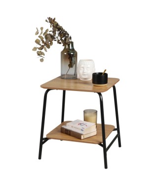 Βοηθητικό Τραπεζάκι Μεταλλικό Μαύρο με Ξύλο 45x45x51 cm Urban Livin... Βοηθητικό Τραπεζάκι Μεταλλικό Μαύρο με Ξύλο 45x45x51 cm Urban Livin...