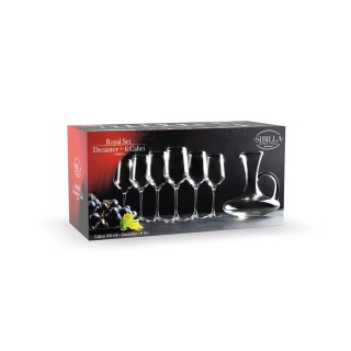 Galileo Σετ δοκιμής κρασιού 6 ποτήρια καράφα από γυαλί Royal Set 59...