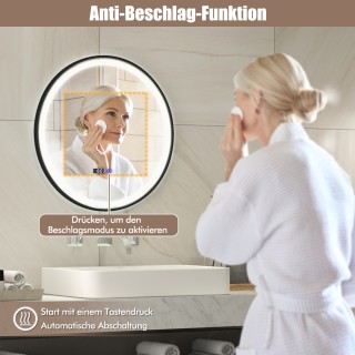 Φωτιζόμενος Καθρέφτης Μπάνιου με 3-Χρωματιστό LED Φως 60 x 60 x 4 ... Φωτιζόμενος Καθρέφτης Μπάνιου με 3-Χρωματιστό LED Φως 60 x 60 x 4 ...