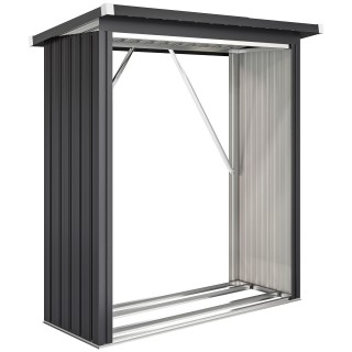 Outsunny Αποθήκη Καυσόξυλων Εξωτερικού Χώρου από Ατσάλι, Με Ανασηκω... Outsunny Αποθήκη Καυσόξυλων Εξωτερικού Χώρου από Ατσάλι, Με Ανασηκω...