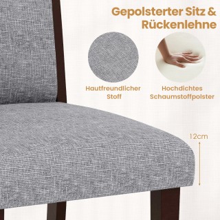 Costway Σετ 2 Καπιτονέ Καρέκλες Τραπεζαρίας με Μαξιλαρωμένο Κάθισμα...