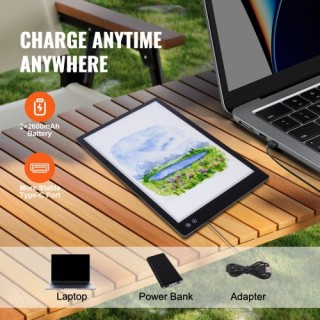 VEVOR Επαναφορτιζόμενη Επιφάνεια Φωτισμού LED A2 με 6 Επίπεδα Ρυθμι...