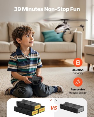 VEVOR Τηλεκατευθυνόμενο Ελικόπτερο 2.4GHz με Γυροσκόπιο και 39 Λεπτ... VEVOR Τηλεκατευθυνόμενο Ελικόπτερο 2.4GHz με Γυροσκόπιο και 39 Λεπτ...