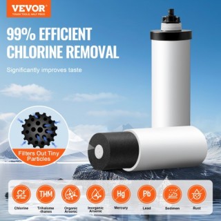 VEVOR  Σύστημα Φίλτρου Νερού Βαρύτητας 2.25G Ανοξείδωτο με 2 Φίλτρα...