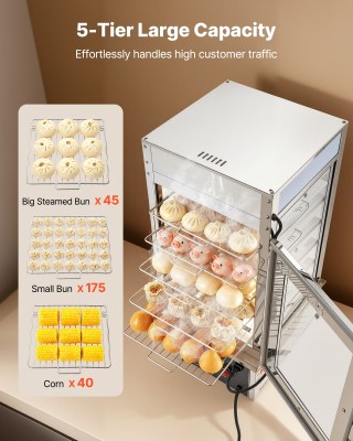 VEVOR Επαγγελματική Βιτρίνα Θερμοθαλάμου Τροφίμων 5 Επιπέδων 120L, ... VEVOR Επαγγελματική Βιτρίνα Θερμοθαλάμου Τροφίμων 5 Επιπέδων 120L, ...