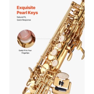 VEVOR Σαξόφωνο Σοπράνο Σι Μπεμόλ με Θήκη και Επιστόμιο ZGSKSGYJBDJS...