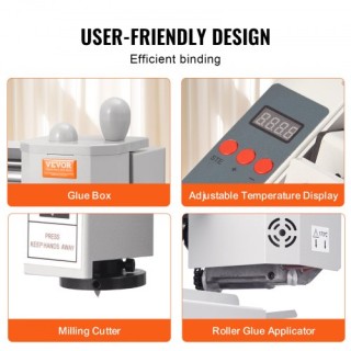 Μηχάνημα Θερμοκόλλησης VEVOR για Έγγραφα έως 400 Φύλλα A3 A4 A5 JZ... Μηχάνημα Θερμοκόλλησης VEVOR για Έγγραφα έως 400 Φύλλα A3 A4 A5 JZ...