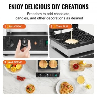 VEVOR Επαγγελματική Βαφλιέρα 4 Θέσεων 1750W Αντικολλητική SYBLSHFB... VEVOR Επαγγελματική Βαφλιέρα 4 Θέσεων 1750W Αντικολλητική SYBLSHFB...