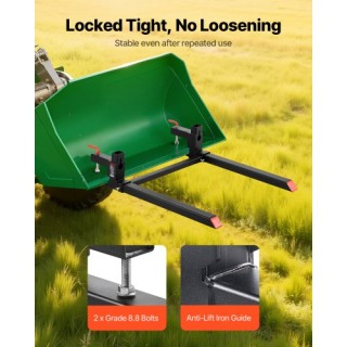 VEVOR Βαρέως Τύπου Πλατιά Πιρούνια για Τρακτέρ, 907 kg, 109 cm, Μαύ... VEVOR Βαρέως Τύπου Πλατιά Πιρούνια για Τρακτέρ, 907 kg, 109 cm, Μαύ...