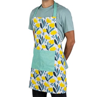 Villa dEste Home Βαμβακερή Κουζίνας Ποδιά με Ευρύχωρη Μπροστινή Τσέ...