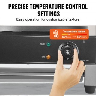 VEVOR  16 Ηλεκτρική Κρεπιέρα Επαγγελματική 1700W Αντικολλητική SYJB...