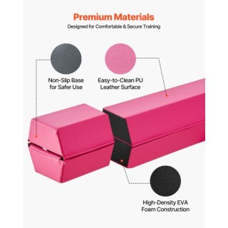 VEVOR 8FT Αναδιπλούμενη Δοκός Ισορροπίας για Παιδιά, Σταθερή Υποστή...