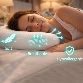 BAKAJI Μαξιλάρι Ύπνου Memory Foam Πλενόμενο 15cm Αναπνεύσιμο 02001975