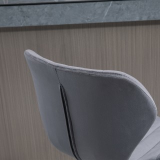 HOMCOM Σετ 2 σκαμπό μπαρ Velvet Effect, Περιστρεφόμενο με ρυθμιζόμε...