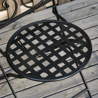 Τραπέζι και καρέκλες κήπου Outsunny Σετ 3 τεμαχίων, Πτυσσόμενα μετα...