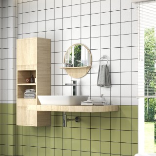 kleankin Στρογγυλός καθρέφτης μπάνιου σε μοριοσανίδα και γυαλί με ρ... kleankin Στρογγυλός καθρέφτης μπάνιου σε μοριοσανίδα και γυαλί με ρ...