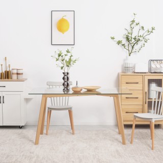 Τραπέζι φαγητού HOMCOM Ορθογώνιο για 6 Άτομα max, από ατσάλι με σκλ... Τραπέζι φαγητού HOMCOM Ορθογώνιο για 6 Άτομα max, από ατσάλι με σκλ...