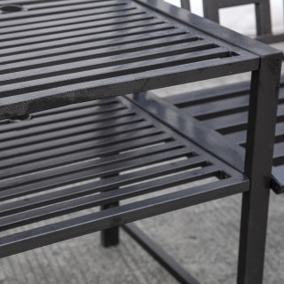 Outsunny μοντέρνος 2θέσιος πάγκος κήπου με τραπέζι και τρύπα για ομ... Outsunny μοντέρνος 2θέσιος πάγκος κήπου με τραπέζι και τρύπα για ομ...