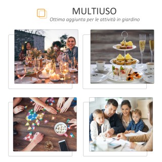 Outsunny επεκτάσιμο τραπέζι κήπου για 8-10 άτομα με κατασκευή αλουμ...