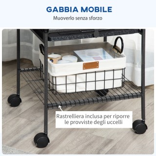 PawHut Budgie Cage with 2 Perches and Arched Ladder, Ατσάλι, 62,5x6... PawHut Budgie Cage with 2 Perches and Arched Ladder, Ατσάλι, 62,5x6...