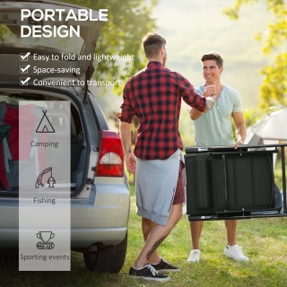 Outsunny Σετ 2 Πτυσσόμενες Καρέκλες με Ανακλινόμενη Πλάτη και Προσκ...