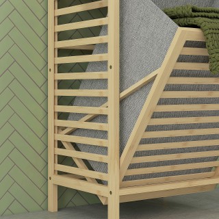 Στήλη μπάνιου HOMCOM με 3 ράφια από ξύλο μπαμπού και υφασμάτινο καλ... Στήλη μπάνιου HOMCOM με 3 ράφια από ξύλο μπαμπού και υφασμάτινο καλ...