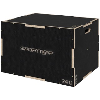 SPORTNOW Plyometric Jump Box σε 3 ύψη σε αντιολισθητικό ξύλο, 76-61...