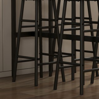 Σετ τραπεζιού και καρέκλας 5 τεμαχίων HOMCOM με 4 σκαμπό με υποπόδι... Σετ τραπεζιού και καρέκλας 5 τεμαχίων HOMCOM με 4 σκαμπό με υποπόδι...