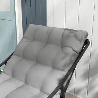Πολυθρόνα κήπου με μαξιλάρι με επένδυση, από ατσάλι και πολυεστέρα,... Πολυθρόνα κήπου με μαξιλάρι με επένδυση, από ατσάλι και πολυεστέρα,...