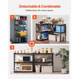 VEVOR Ράφια Αποθήκευσης 5 Επιπέδων 16 Β x 36 Π x 71.4 Υ για Γκαράζ ... VEVOR Ράφια Αποθήκευσης 5 Επιπέδων 16 Β x 36 Π x 71.4 Υ για Γκαράζ ...