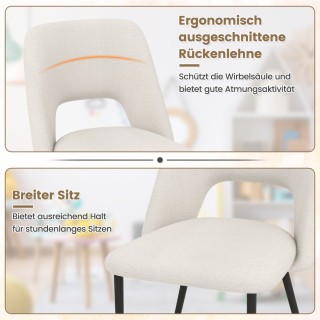 Costway  Σετ 2 Καρεκλών με Μοντέρνο Σχεδιασμό και Πολυτελές Βελούδι...