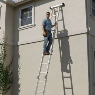 ModernHome Πτυσσόμενη Σκάλα Αλουμινίου 4x3 Μέγιστο Βάρος 150 kg WK4...