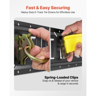 VEVOR Σετ Ράγας Στερέωσης E-Track, 4 Τμχ 2.3 μ με Ιμάντες & Εξαρτήμ...