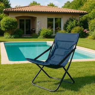 Galileo Πολυθρόνα-ξαπλώστρα με επένδυση και μπράτσα, πτυσσόμενη μετ...