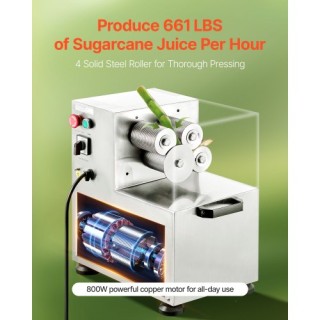 VEVOR Ηλεκτρικός Αποχυμωτής Ζαχαροκάλαμου 800W – 4 Κύλινδροι, 661 Λ... VEVOR Ηλεκτρικός Αποχυμωτής Ζαχαροκάλαμου 800W – 4 Κύλινδροι, 661 Λ...