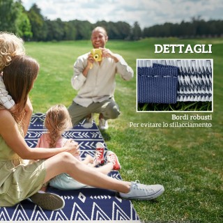 Outsunny Αναστρέψιμο Εξωτερικό Χαλί Γεωμετρικού Στυλ με Τσάντα Μετα...