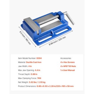 VEVOR 4-ιντσών Φορητή Μέγγενη Δραπάνου, Ανθεκτική Χυτοσίδηρη Κατασκ... VEVOR 4-ιντσών Φορητή Μέγγενη Δραπάνου, Ανθεκτική Χυτοσίδηρη Κατασκ...