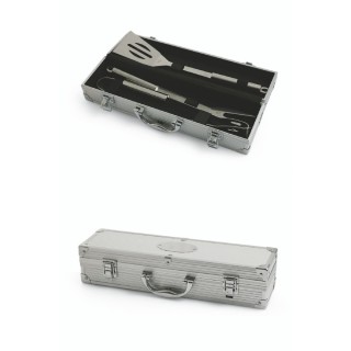 Galileo Σετ 3 εργαλεία μπάρμπεκιου από ατσάλι με βαλιτσάκι 2193255
