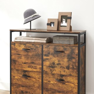 VASAGLE Ντουλάπι Παπουτσιών σε Vintage Καφέ/Μαύρο, 98.3 x 30 x 95 ε... VASAGLE Ντουλάπι Παπουτσιών σε Vintage Καφέ/Μαύρο, 98.3 x 30 x 95 ε...