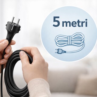 KUMTEL Σκούπα Ηλεκτρική 2 σε 1 Αθόρυβη με Δοχείο 500ml Εξοικονόμηση...