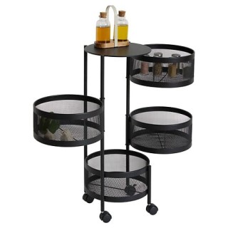 Στρογγυλή Περιστρεφόμενη Ραφιέρα Λαχανικών 33 cm x 76 cm Μαύρο 1818... Στρογγυλή Περιστρεφόμενη Ραφιέρα Λαχανικών 33 cm x 76 cm Μαύρο 1818...