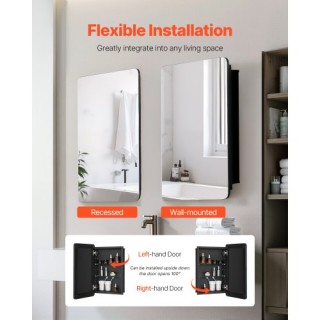 VEVOR Ντουλάπι Φαρμάκων 16 x 24 με Ρυθμιζόμενα Ράφια και Καθρέφτη J... VEVOR Ντουλάπι Φαρμάκων 16 x 24 με Ρυθμιζόμενα Ράφια και Καθρέφτη J...