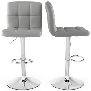 Costway Σετ 2 Περιστρεφόμενοι Ρυθμιζόμενοι Γκρι Μπαρ Σκαμπό από Συν... Costway Σετ 2 Περιστρεφόμενοι Ρυθμιζόμενοι Γκρι Μπαρ Σκαμπό από Συν...