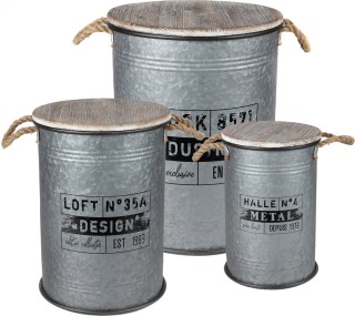 Σετ Μεταλλικά Κουτιά Αποθήκευσης 3 τμχ. 27x41 cm / 33,5x47 cm / 40x...